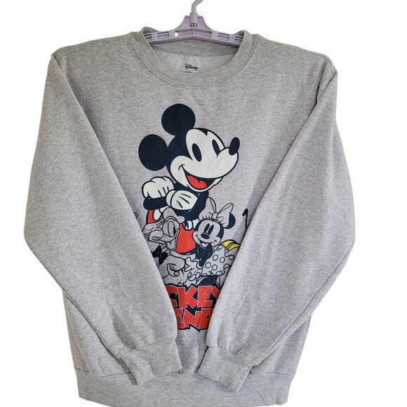 Disney Mickey Mouse And Friends Sweatshirt Unisex Size M (5-7) Gray - Picture 3 of 7